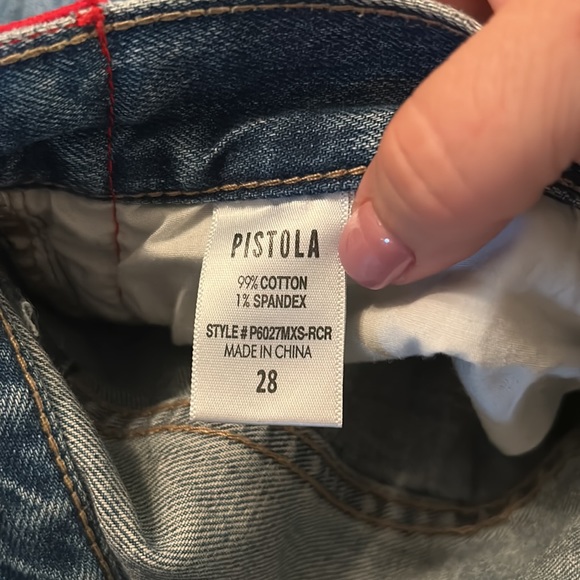 Pistola red and white striped jean - Picture 6 of 8